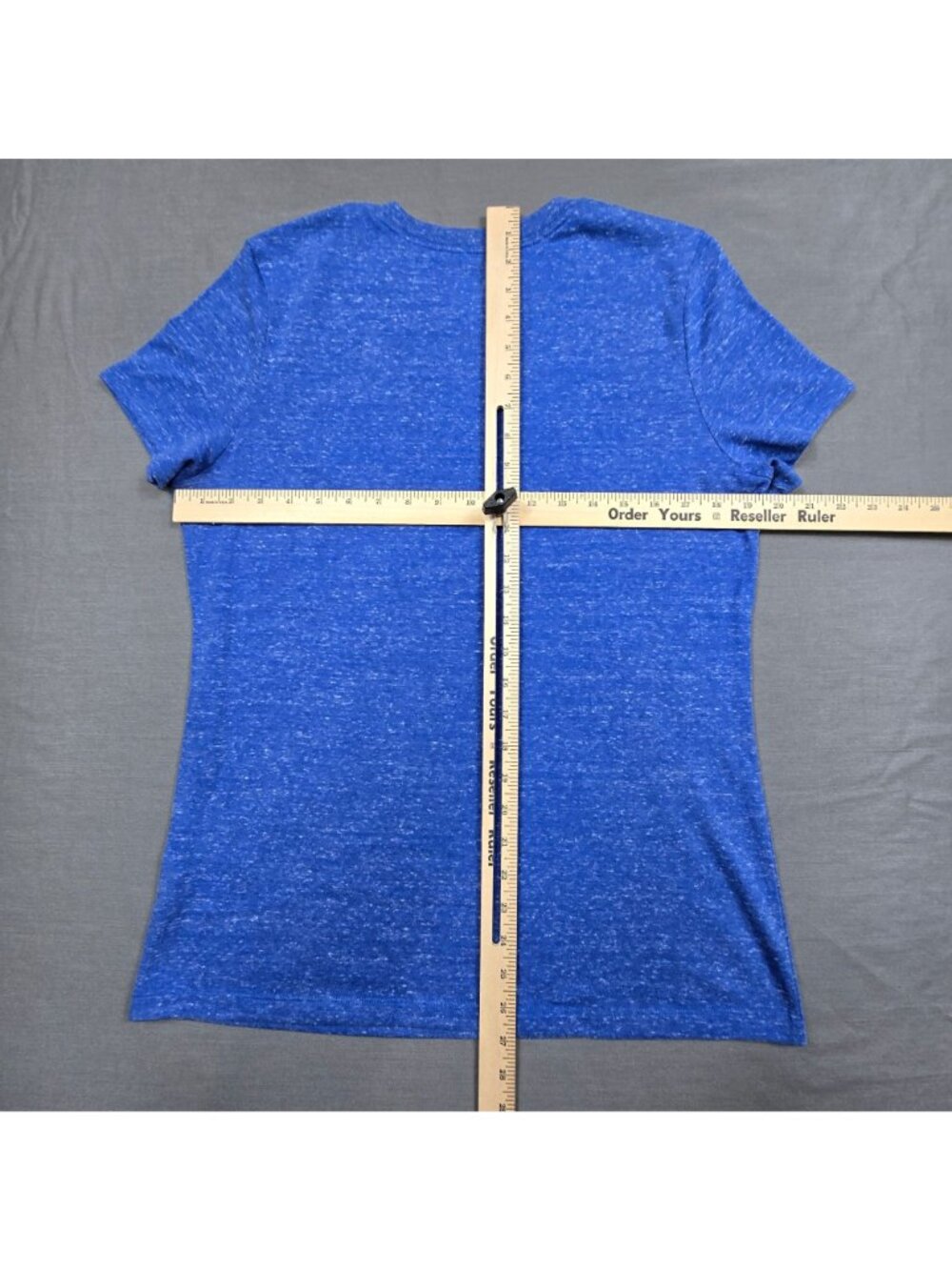 Nike Womens Large Blue Graphic Tee Red Logo Cotton Blend Crew Neck - Picture 4 of 4